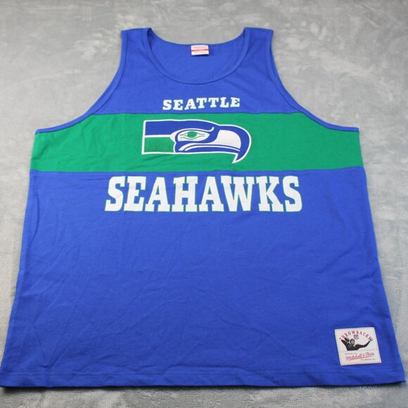 Seattle Seahawks Throwback Retro Color Block Vintage Logo Tank Men's X-Large - Picture 2 of 9